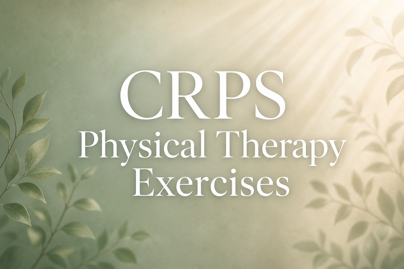 CRPS physical therapy exercises — The Bridge Health Recovery Center