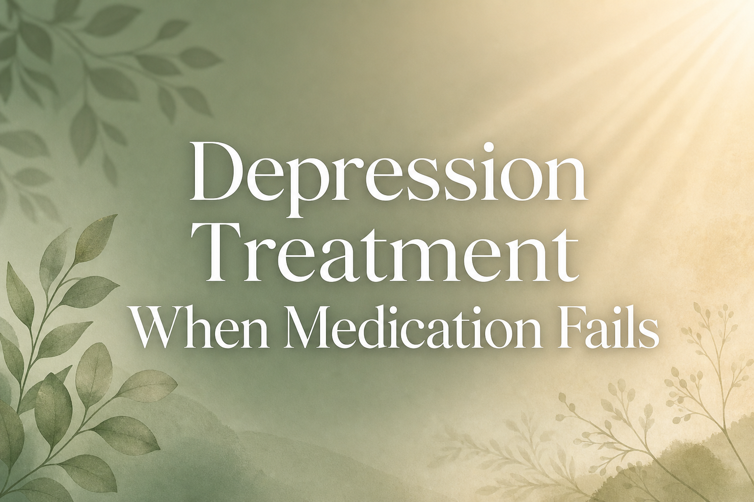 Depression Treatment When Medication Fails: Real Alternatives That Actually Work