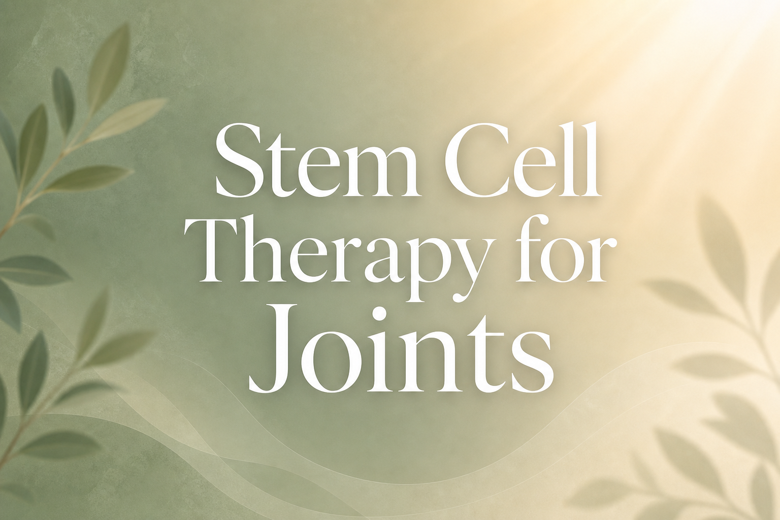 does stem cell therapy really work for joints — The Bridge Health Recovery Center