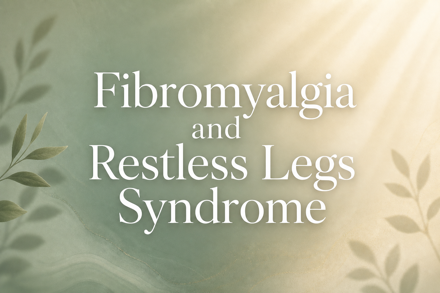 Fibromyalgia and restless legs syndrome connection and treatment