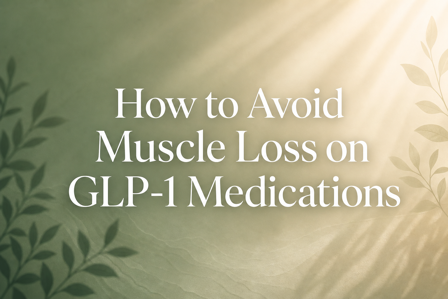 How to Avoid Muscle Loss on GLP-1 Medications (Semaglutide & Tirzepatide)