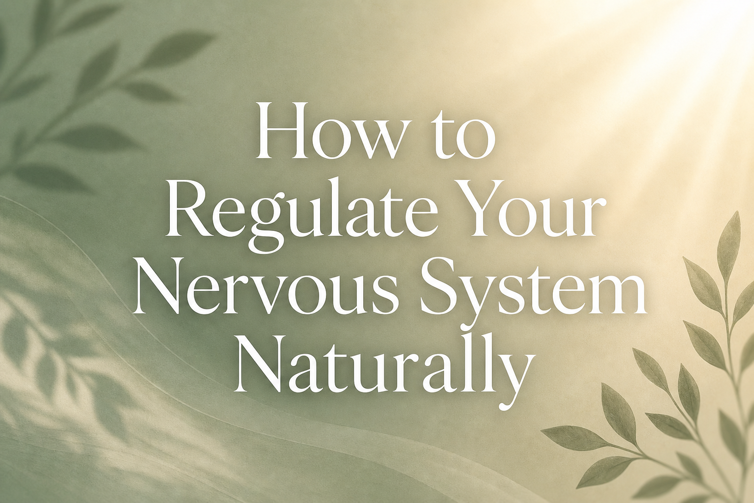 How to Regulate Your Nervous System Naturally: A Complete Guide to Lasting Calm
