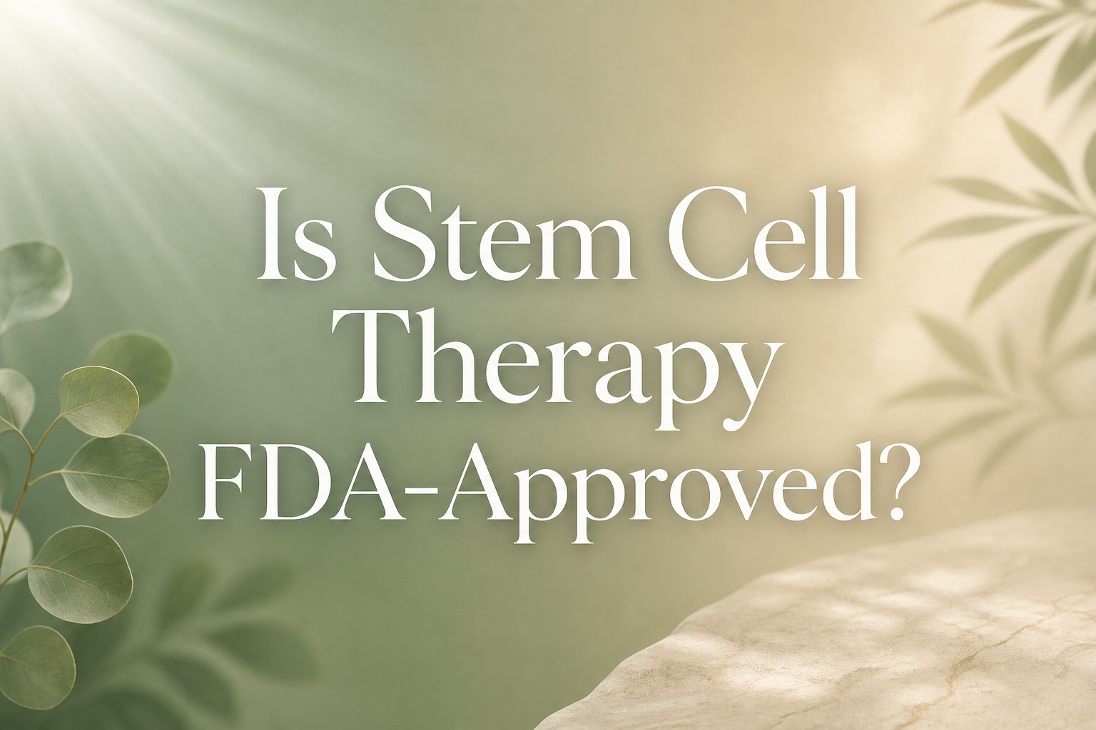 is stem cell therapy fda approved — The Bridge Health Recovery Center