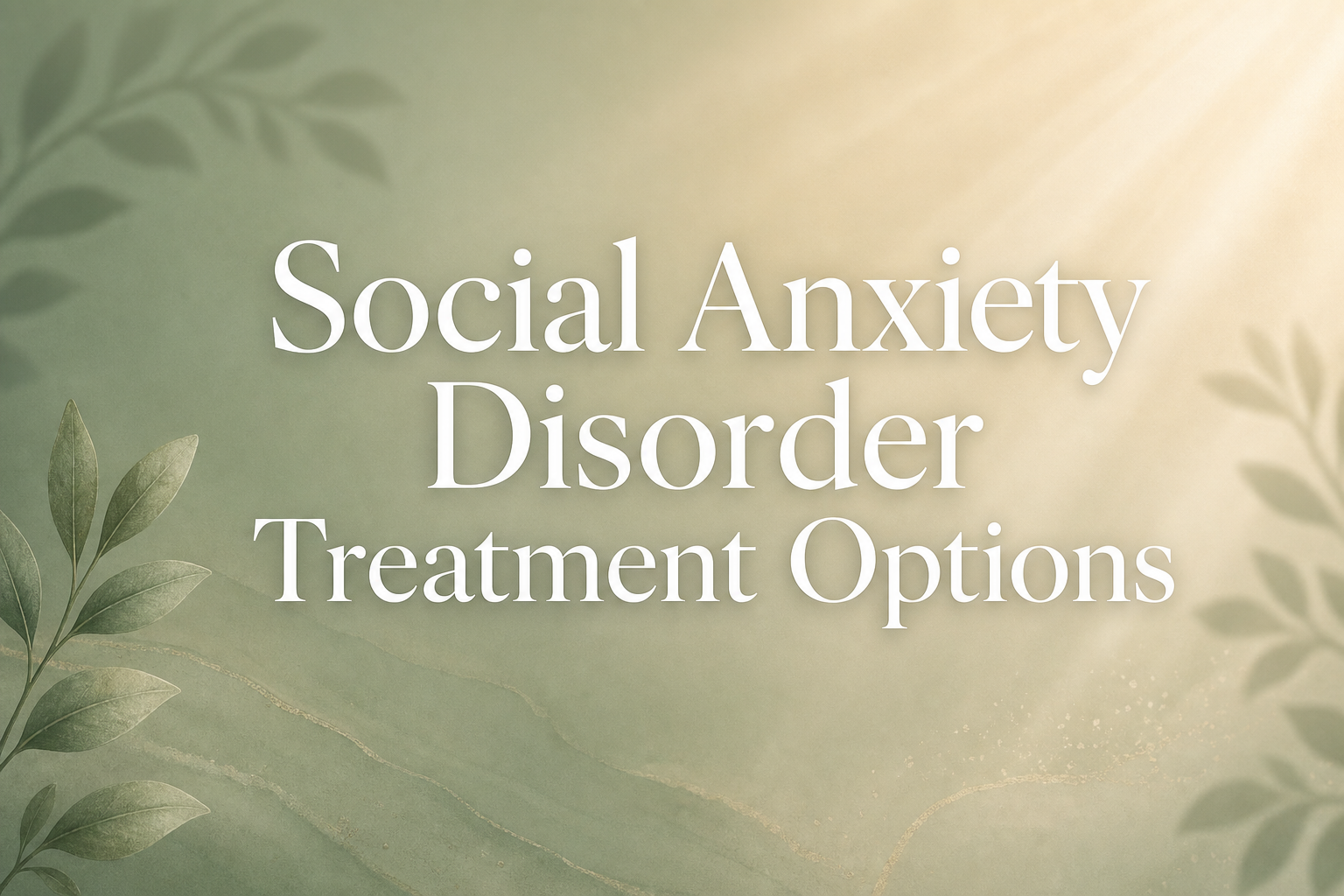 social anxiety disorder treatment options - The Bridge Health Recovery Center