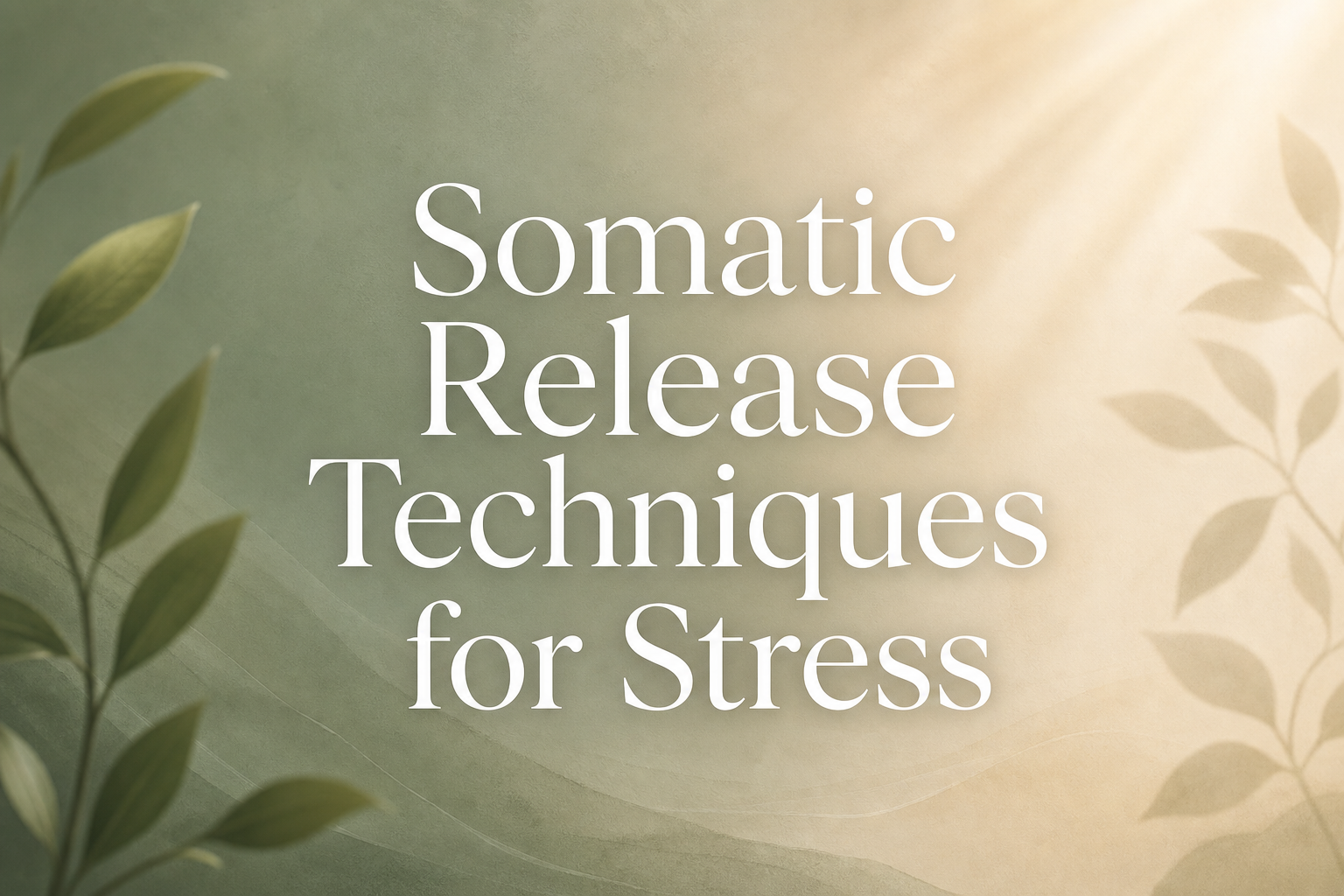 Somatic Release Techniques for Stress: A Complete Guide to Healing Through the Body