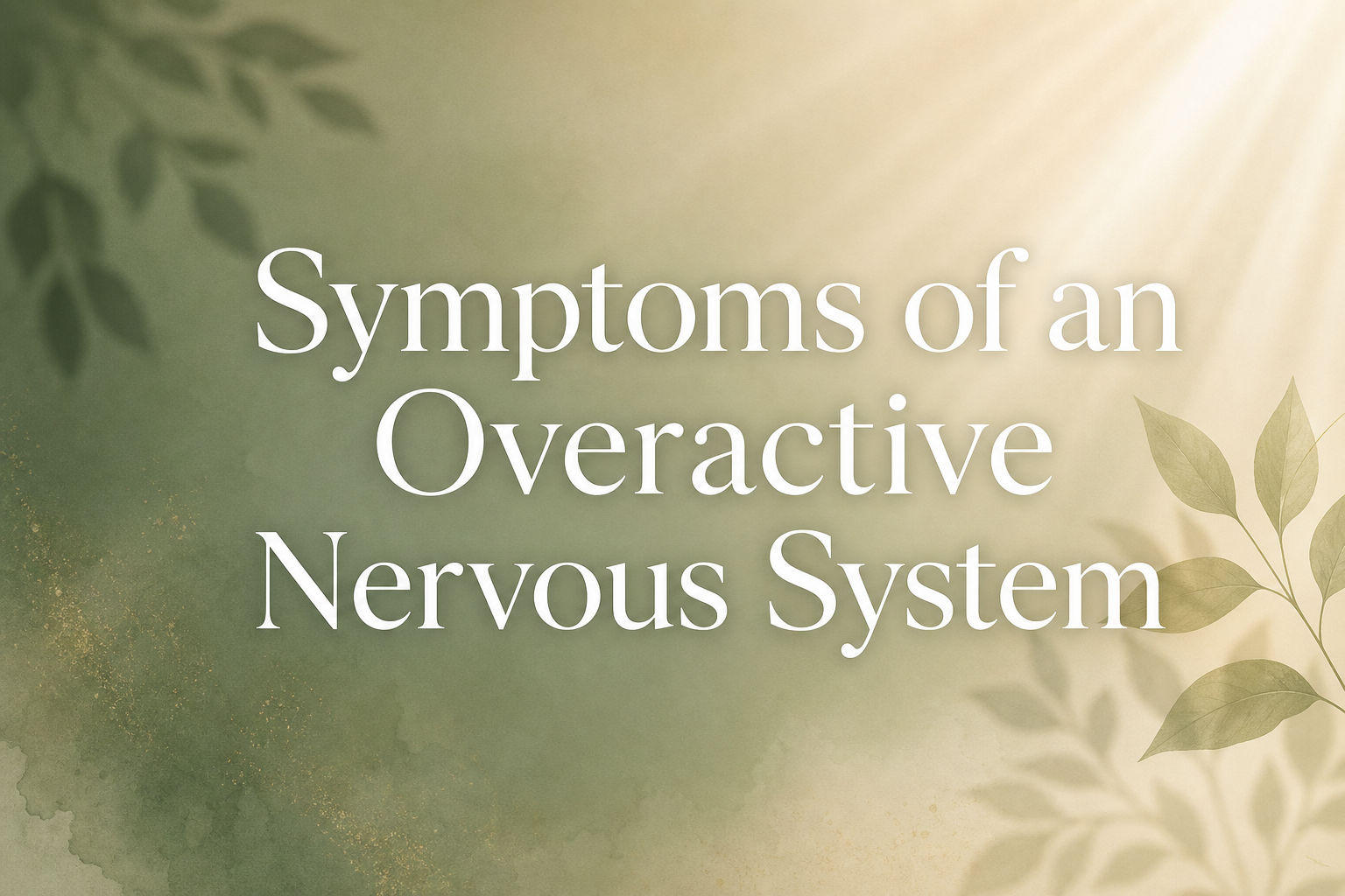 Symptoms of an Overactive Nervous System: What Your Body Is Telling You