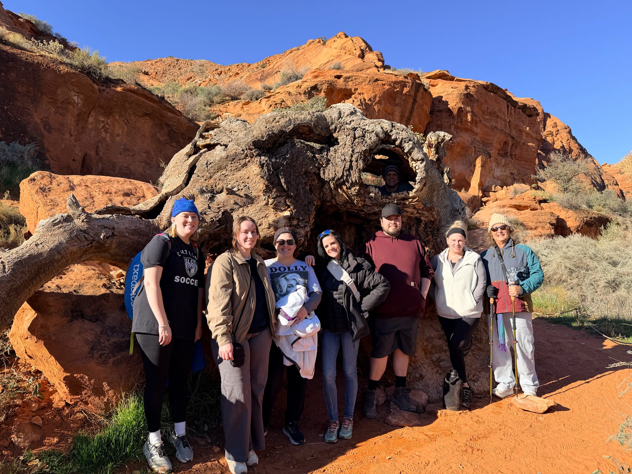 Happy group of past Bridge Recovery Center guests after completing the 21-day program