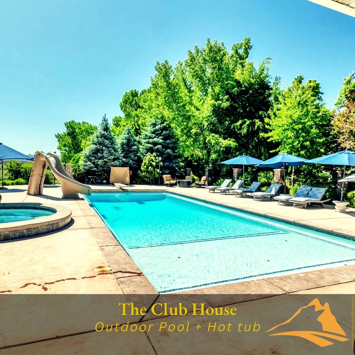 Outdoor pool and hot tub at The Bridge Health Recovery Center Club House