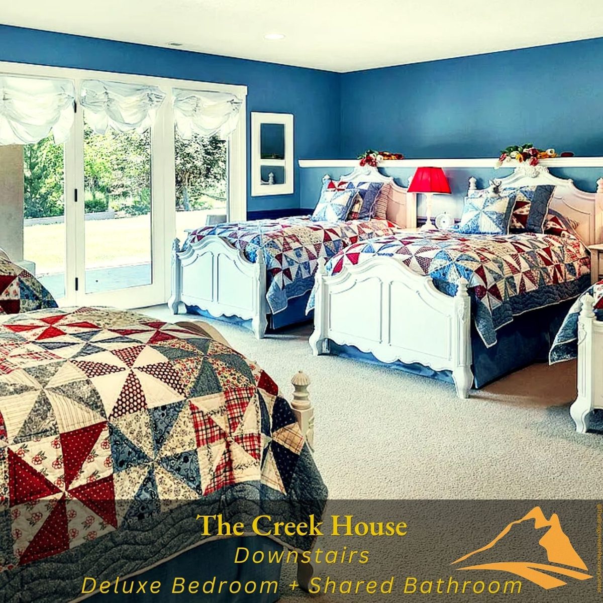 Downstairs deluxe bedroom at The Creek House