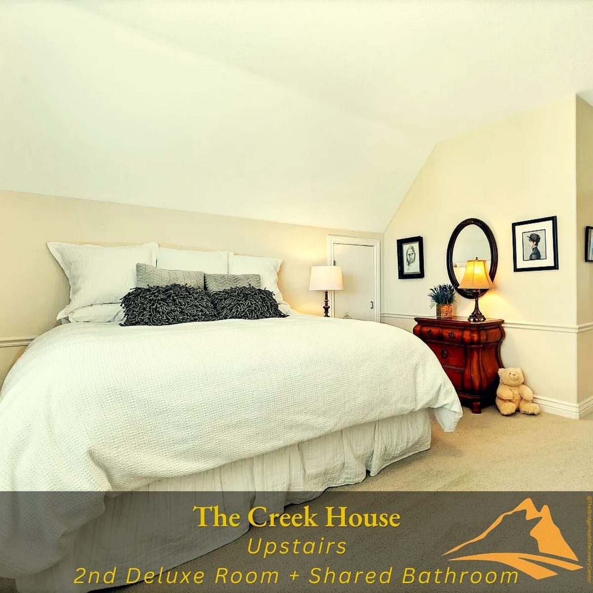 Upstairs second deluxe bedroom at The Creek House