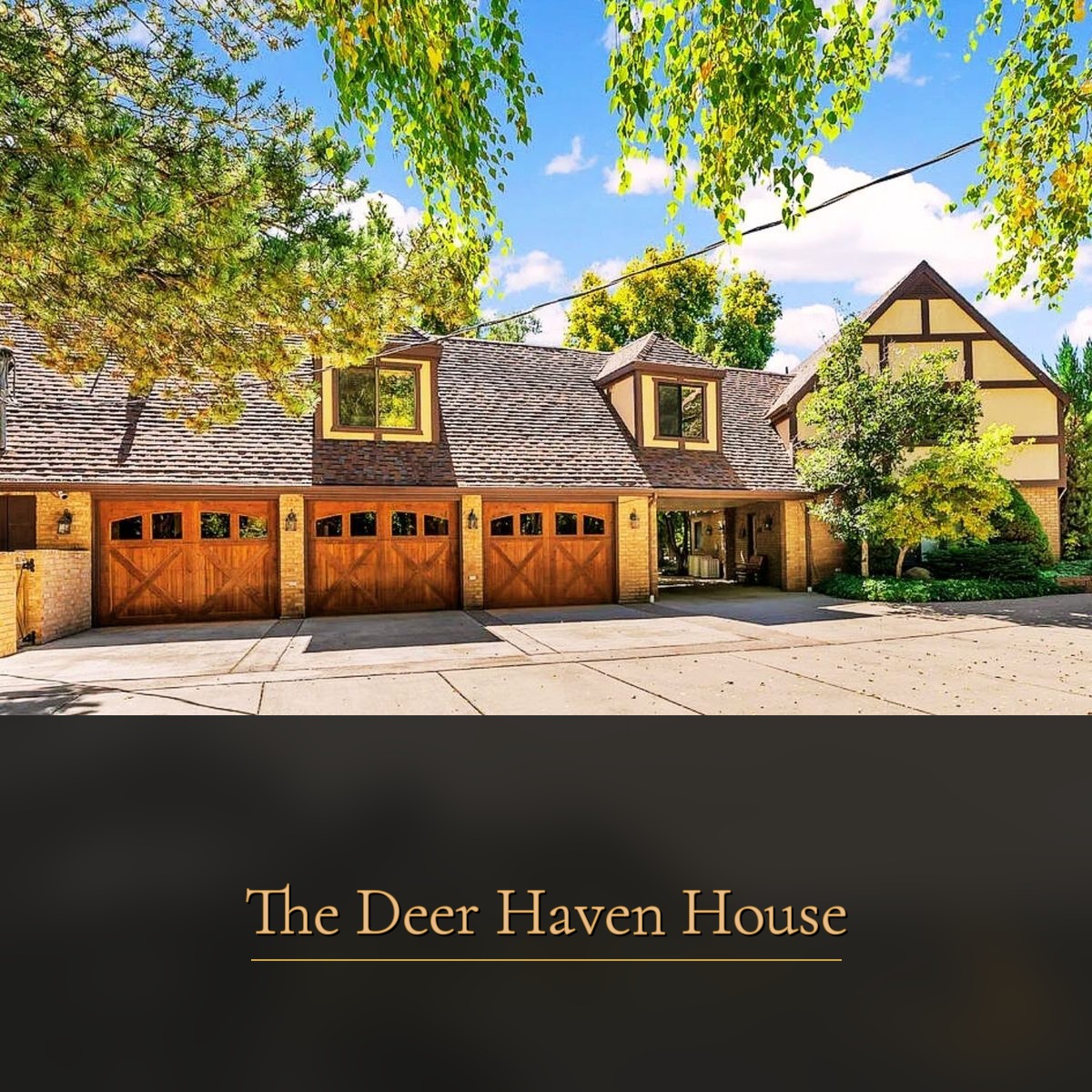 Terraced gardens and grounds at Deer Haven House, The Bridge, New Harmony, Utah
